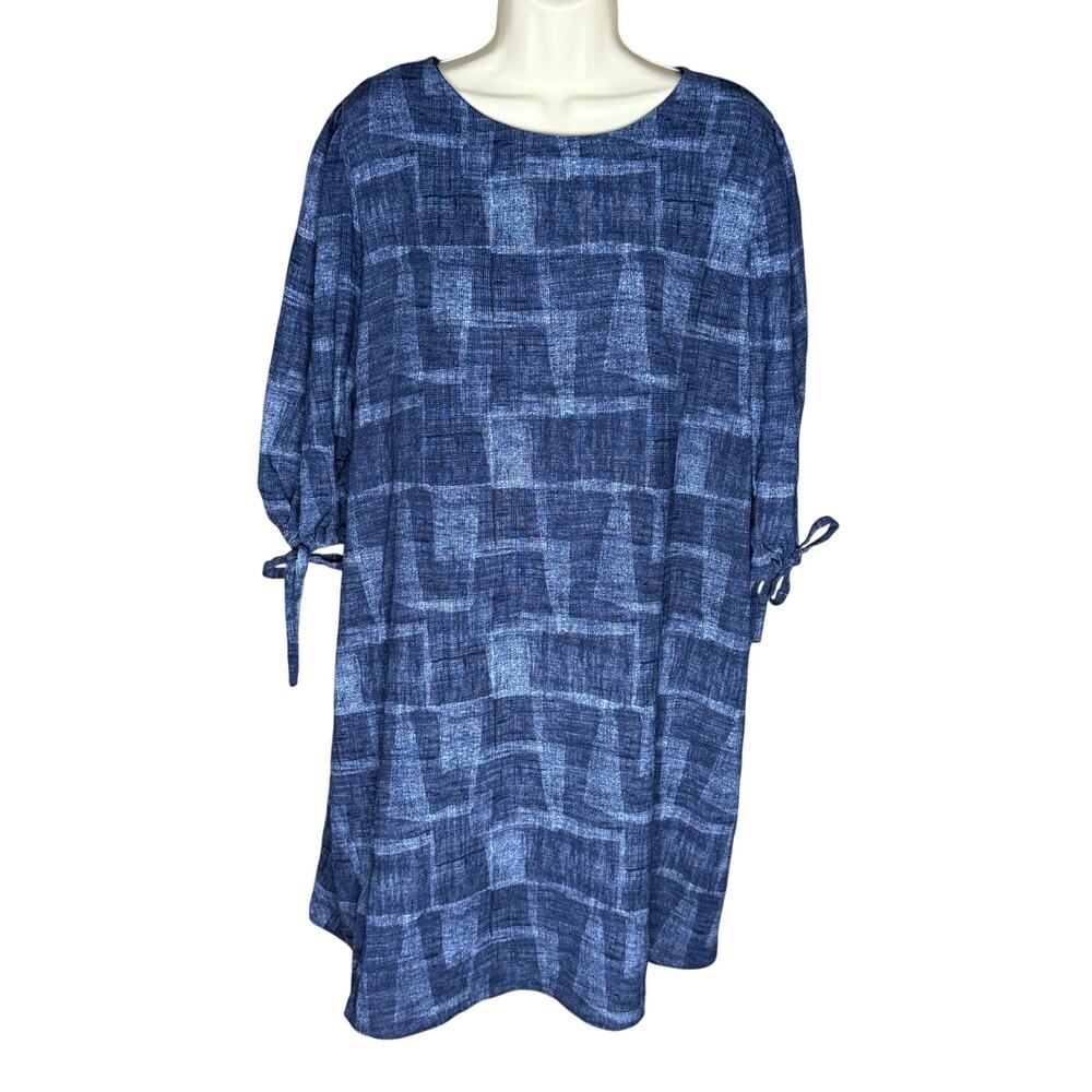 Mossimo Blue Tie Sleeve Shift Dress XXL NWT - Picture 1 of 8